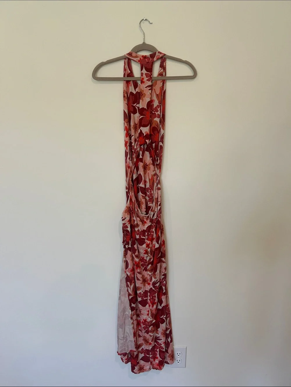 Free People Pink Floral Backless Maxi Dress - Picture 4 of 6